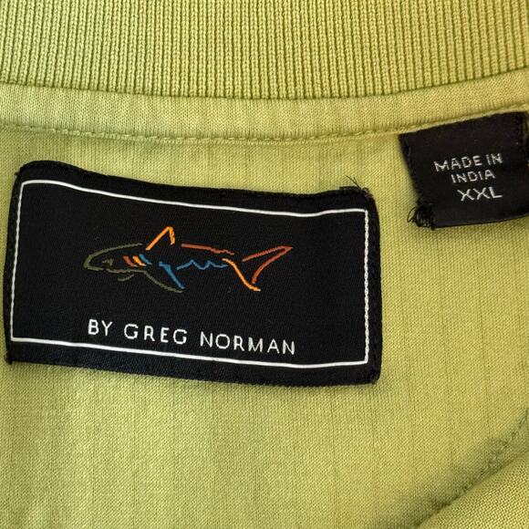 Greg Norman Mens XXL Green Polo Collared Short Sleeve Golf Leisure Vacation - Picture 9 of 11